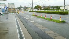 磐田SS　道路の拡幅の工事